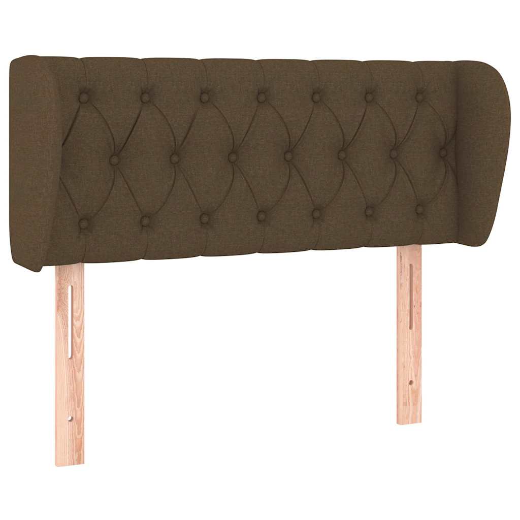 Vidaxl hoofdbord met randen 103x23x78 88 cm stof donkerbruin
