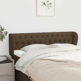 Vidaxl hoofdbord met randen 147x23x78 88 cm stof donkerbruin