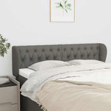 Vidaxl hoofdbord met randen 163x23x78 88 cm stof donkergrijs