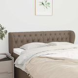 Vidaxl hoofdbord met randen 163x23x78 88 cm stof taupe
