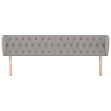 Vidaxl hoofdbord met randen 183x23x78 88 cm stof lichtgrijs