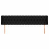 Vidaxl hoofdbord met randen 203x23x78 88 cm stof zwart