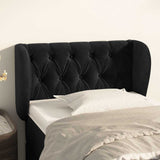Vidaxl hoofdbord met randen 83x23x78 88 cm fluweel zwart