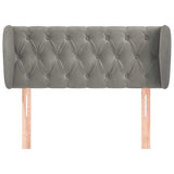 Vidaxl hoofdbord met randen 93x23x78 88 cm fluweel lichtgrijs