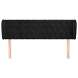 Vidaxl hoofdbord met randen 163x23x78 88 cm fluweel zwart