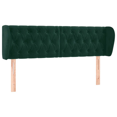 Vidaxl hoofdbord met randen 163x23x78 88 cm fluweel donkergroen