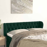 Vidaxl hoofdbord met randen 163x23x78 88 cm fluweel donkergroen