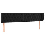 Vidaxl hoofdbord met randen 203x23x78 88 cm fluweel zwart