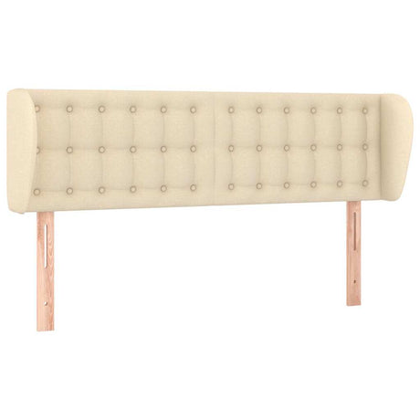 Vidaxl hoofdbord met randen 147x23x78 88 cm stof crèmekleurig