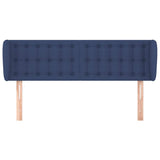 Vidaxl hoofdbord met randen 147x23x78 88 cm stof blauw