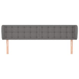 Vidaxl hoofdbord met randen 163x23x78 88 cm stof donkergrijs