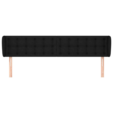Vidaxl hoofdbord met randen 163x23x78 88 cm stof zwart