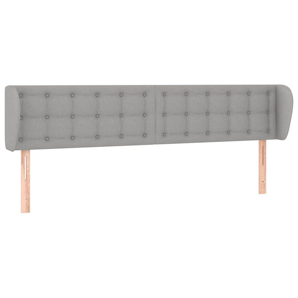 Vidaxl hoofdbord met randen 203x23x78 88 cm stof lichtgrijs