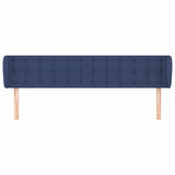 Vidaxl hoofdbord met randen 203x23x78 88 cm stof blauw