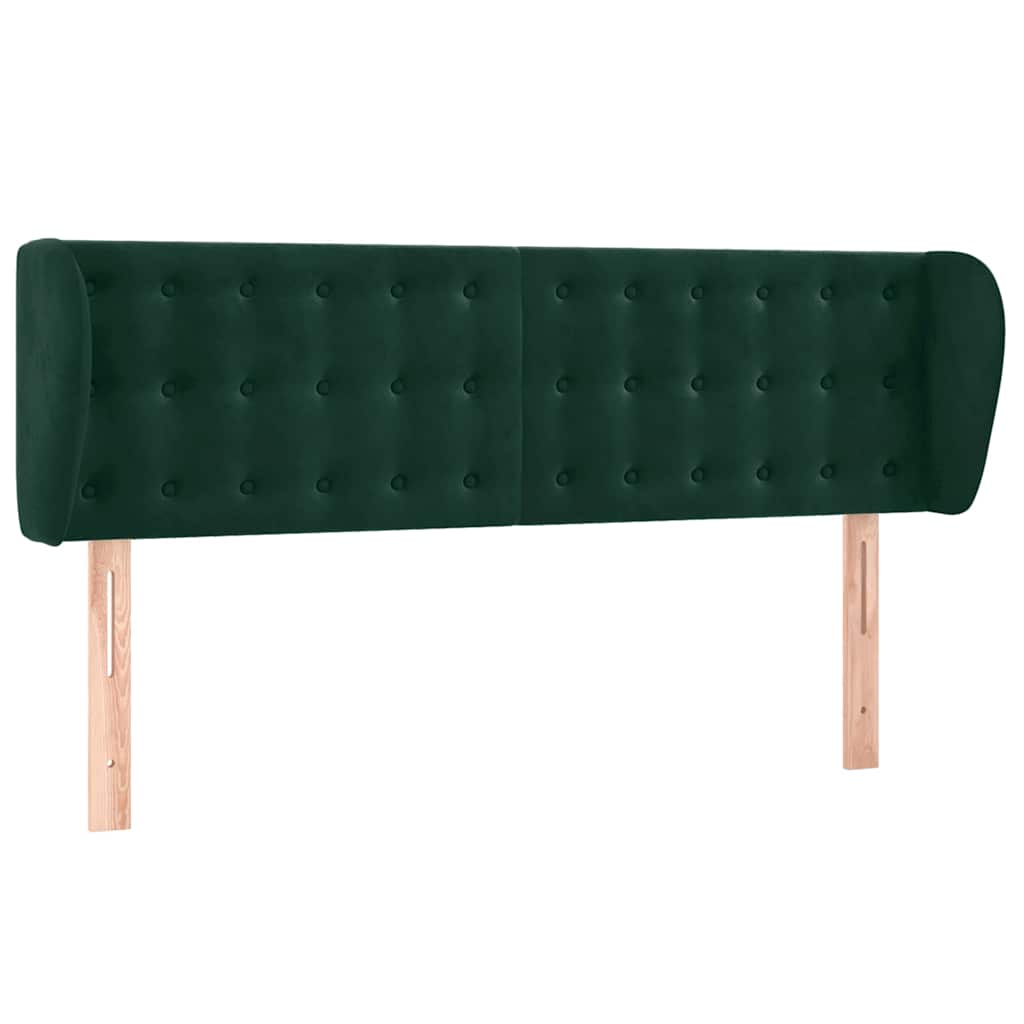Vidaxl hoofdbord met randen 147x23x78 88 cm fluweel donkergroen