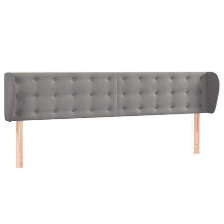 Vidaxl hoofdbord met randen 163x23x78 88 cm fluweel lichtgrijs