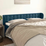 Vidaxl hoofdbord met randen 163x23x78 88 cm fluweel donkerblauw