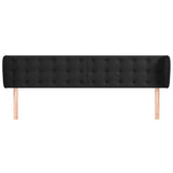 Vidaxl hoofdbord met randen 183x23x78 88 cm fluweel zwart