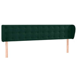 Vidaxl hoofdbord met randen 183x23x78 88 cm fluweel donkergroen