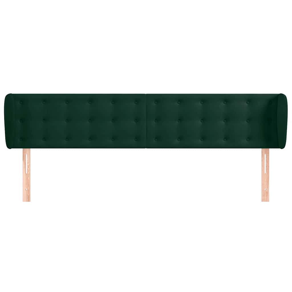 Vidaxl hoofdbord met randen 183x23x78 88 cm fluweel donkergroen