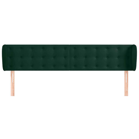 Vidaxl hoofdbord met randen 183x23x78 88 cm fluweel donkergroen