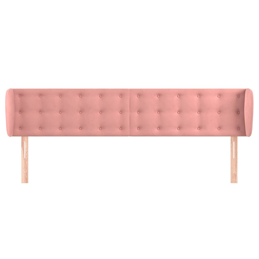 Vidaxl hoofdbord met randen 183x23x78 88 cm fluweel roze