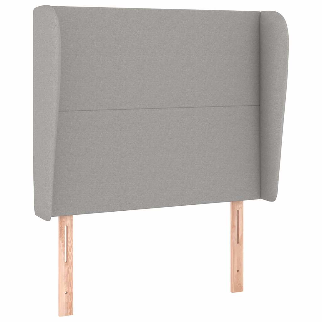 Vidaxl hoofdbord met randen 83x23x118 128 cm stof lichtgrijs