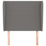 Vidaxl hoofdbord met randen 83x23x118 128 cm stof donkergrijs
