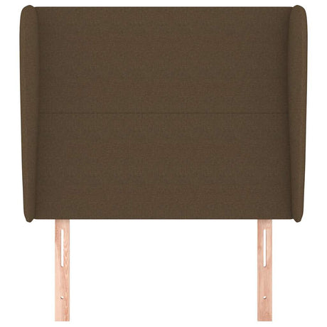 Vidaxl hoofdbord met randen 83x23x118 128 cm stof donkerbruin