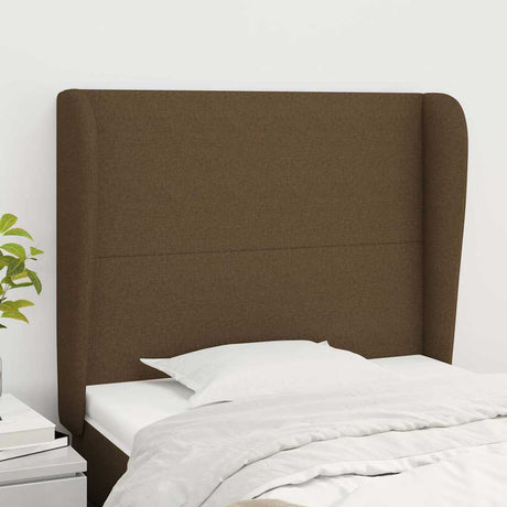 Vidaxl hoofdbord met randen 83x23x118 128 cm stof donkerbruin