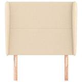 Vidaxl hoofdbord met randen 83x23x118 128 cm stof crèmekleurig