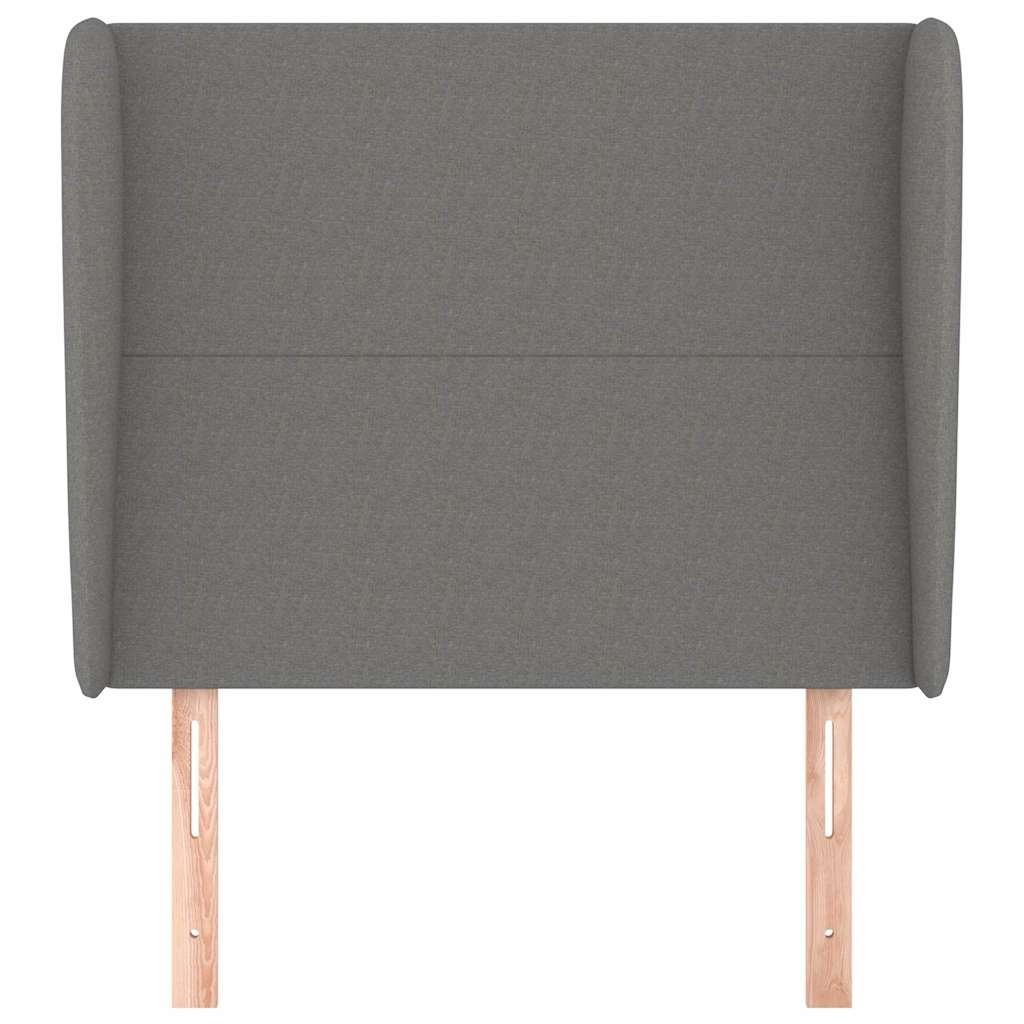 Vidaxl hoofdbord met randen 93x23x118 128 cm stof donkergrijs