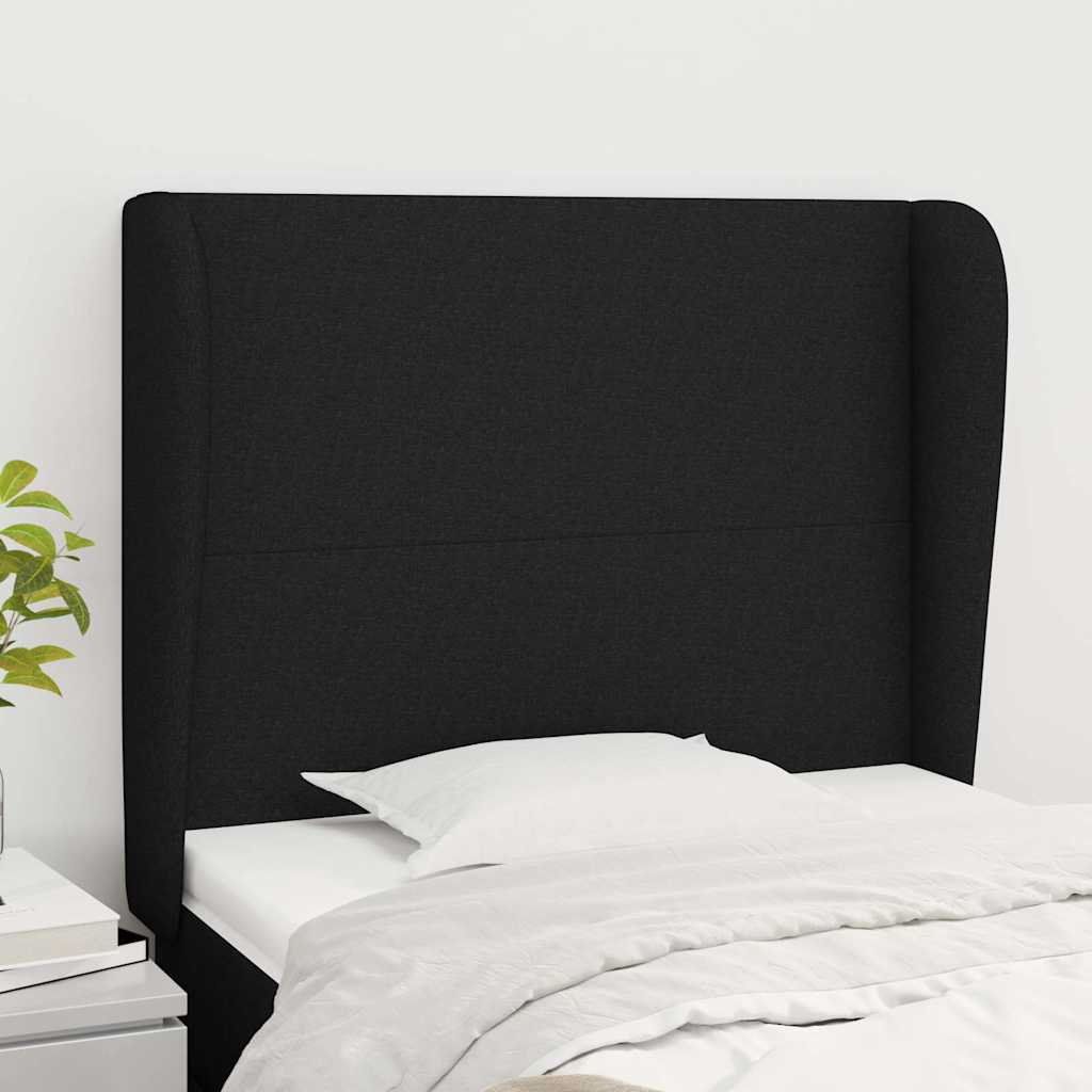 Vidaxl hoofdbord met randen 93x23x118 128 cm stof zwart
