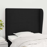 Vidaxl hoofdbord met randen 93x23x118 128 cm stof zwart