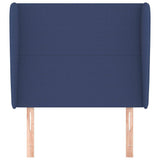 Vidaxl hoofdbord met randen 93x23x118 128 cm stof blauw