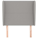 Vidaxl hoofdbord met randen 103x23x118 128 cm stof lichtgrijs