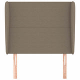 Vidaxl hoofdbord met randen 103x23x118 128 cm stof taupe