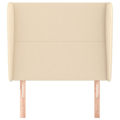 Vidaxl hoofdbord met randen 103x23x118 128 cm stof crèmekleurig