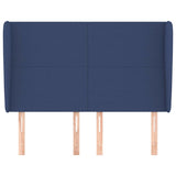 Vidaxl hoofdbord met randen 147x23x118 128 cm stof blauw