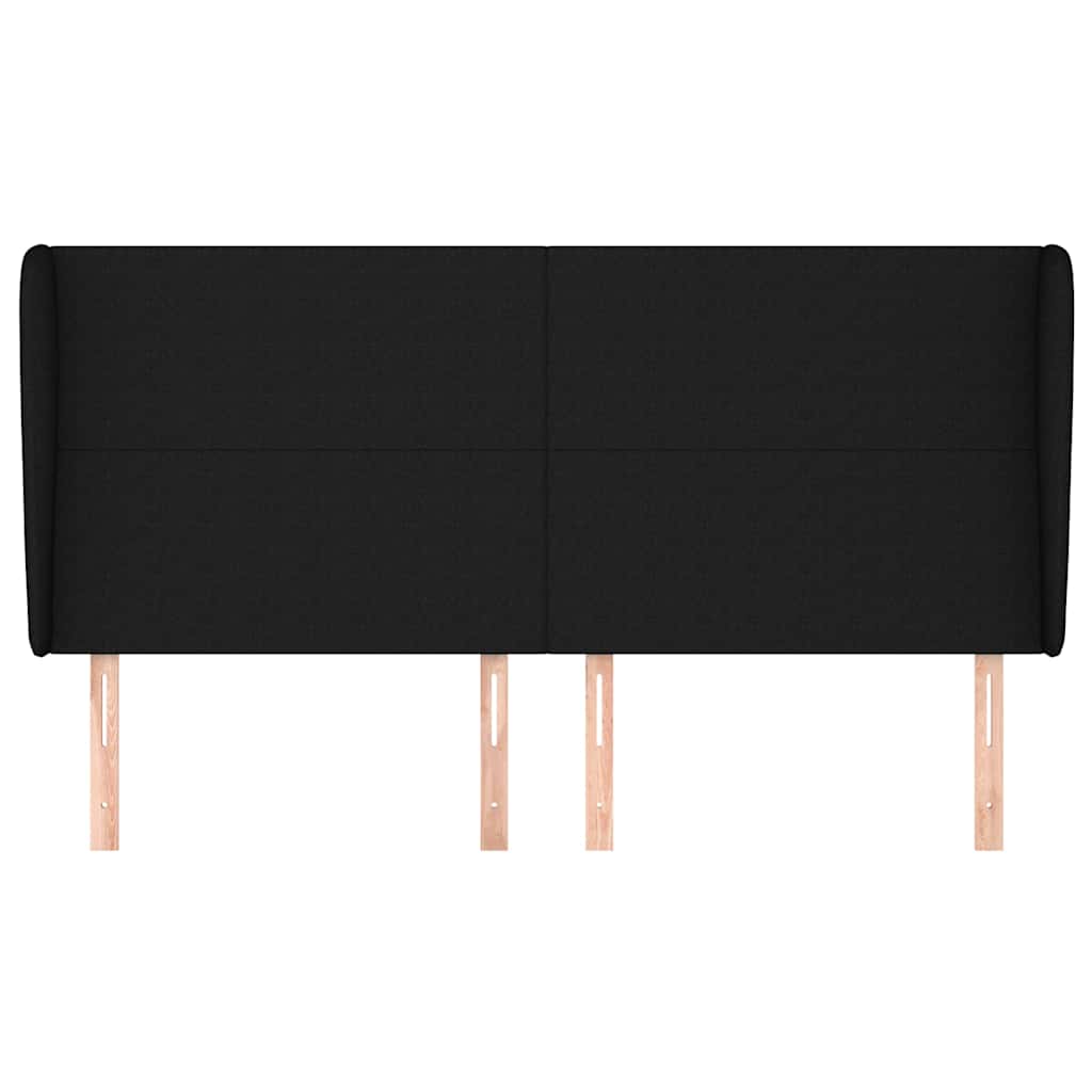 Vidaxl hoofdbord met randen 203x23x118 128 cm stof zwart