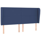 Vidaxl hoofdbord met randen 203x23x118 128 cm stof blauw