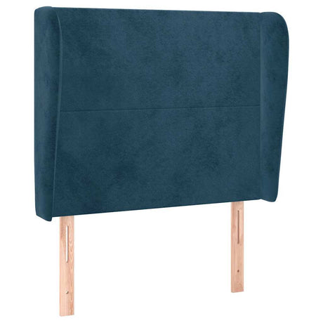 Vidaxl hoofdbord met randen 83x23x118 128 cm fluweel donkerblauw
