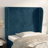 Vidaxl hoofdbord met randen 93x23x118 128 cm fluweel donkerblauw
