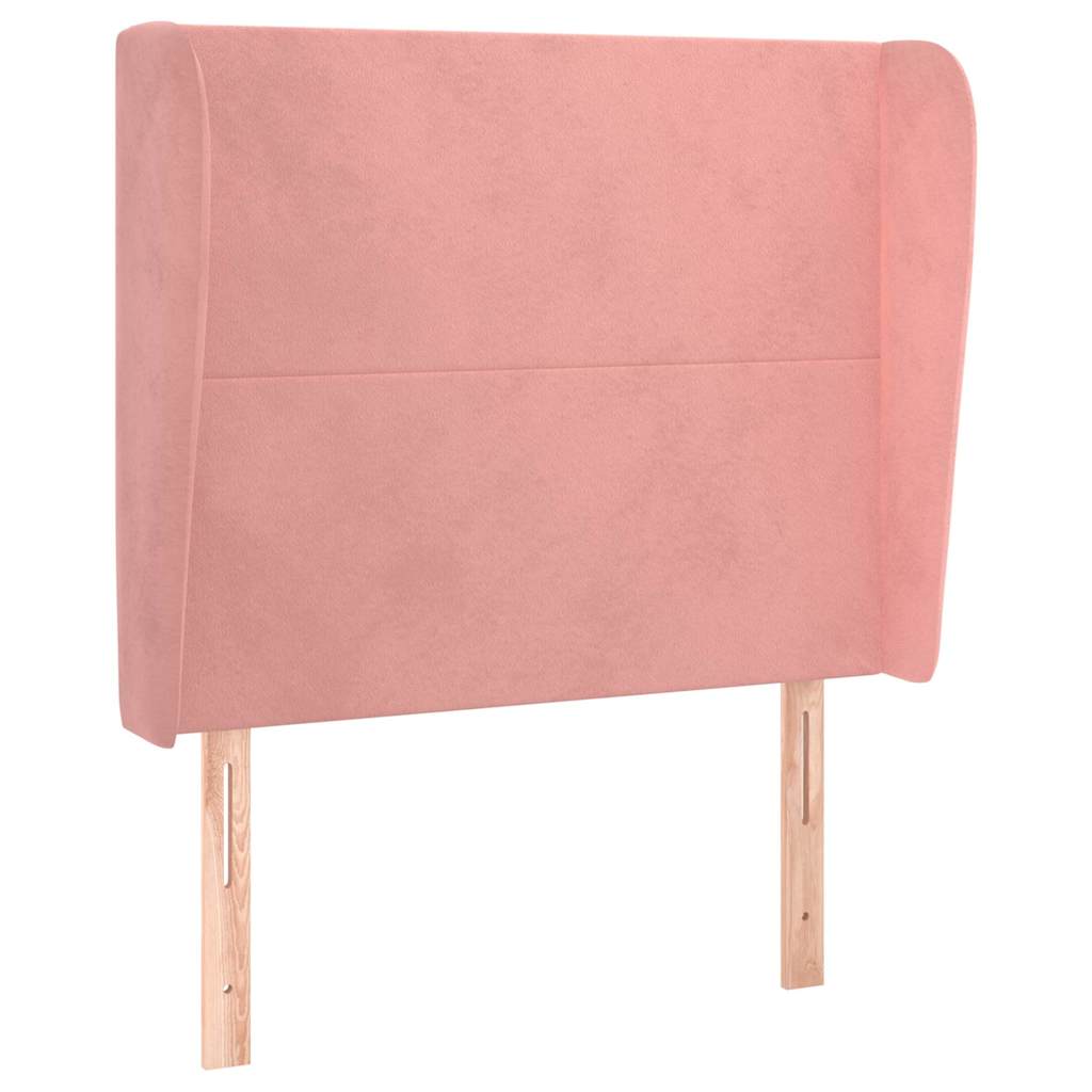 Vidaxl hoofdbord met randen 93x23x118 128 cm fluweel roze