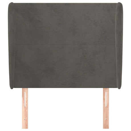 Vidaxl hoofdbord met randen 103x23x118 128 cm fluweel donkergrijs