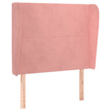 Vidaxl hoofdbord met randen 103x23x118 128 cm fluweel roze