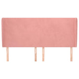 Vidaxl hoofdbord met randen 163x23x118 128 cm fluweel roze