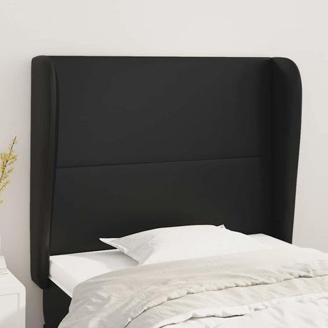 Vidaxl hoofdbord met randen 83x23x118 128 cm kunstleer zwart