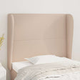 Vidaxl hoofdbord met randen 93x23x118 128 cm kunstleer cappuccinokleur