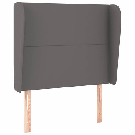 Vidaxl hoofdbord met randen 103x23x118 128 cm kunstleer grijs
